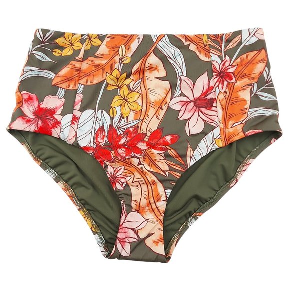 Sanctuary Green Bikini Adjustable Strap Floral Print Womens Size Small - Picture 2 of 10